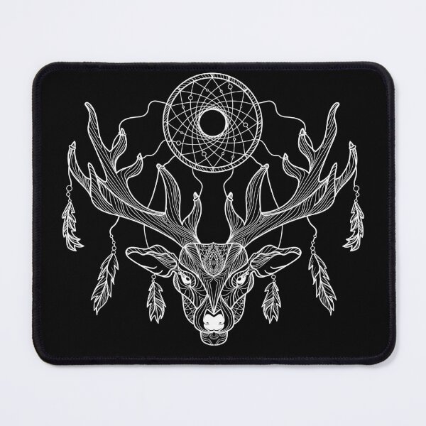 Item preview, Deer Antlers Native Tribal Feathers Dreamcatcher  designed and sold by Alladin7.