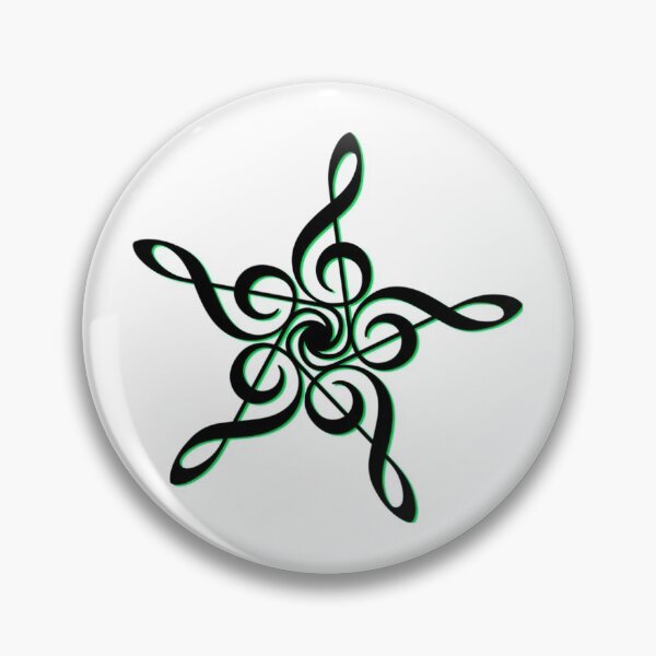 Item preview, Treble Clef Star - Music designed and sold by Sarcasmagic.
