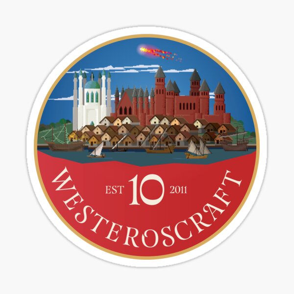 WesterosCraft 10th Anniversary Small Badge Sticker