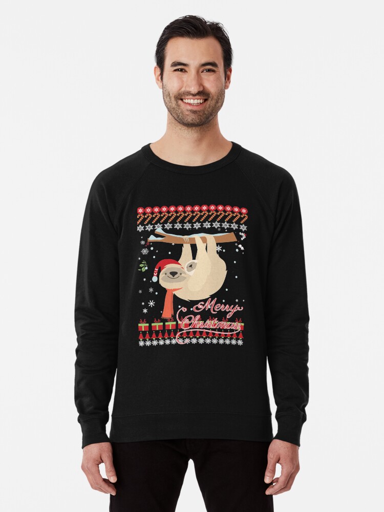 sloth ugly christmas sweater