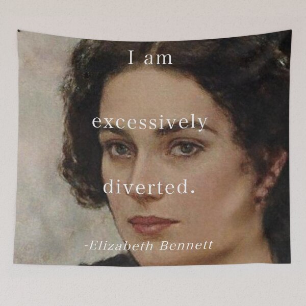 Item preview, I am excessively diverted Elizabeth Bennett Jane Austen Quote designed and sold by Floralife.