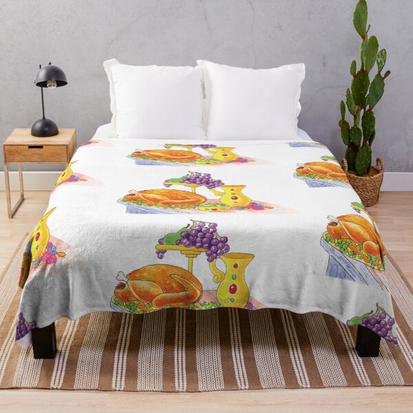 "King Leo’s Table Buffet" Throw Blanket