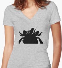 Charlie's angels logo black Women's Fitted V-Neck T-Shirt