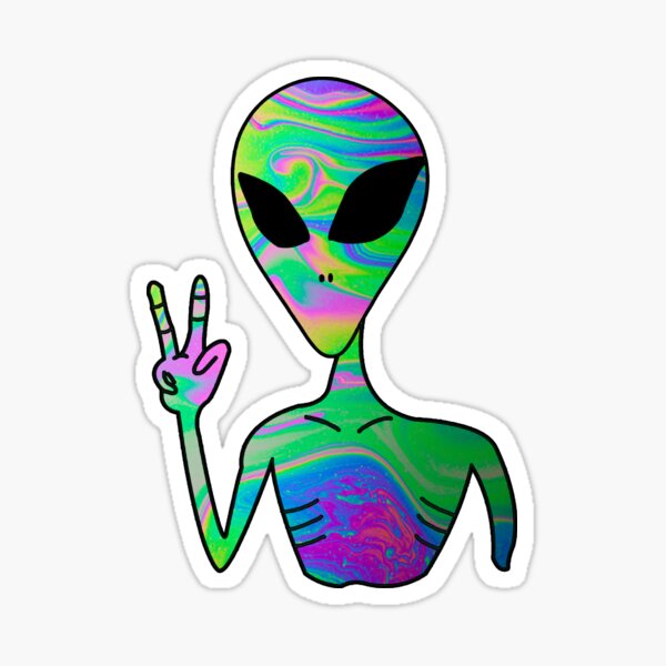 Trippy Alien 7 Sticker