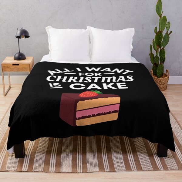 Item preview, All I Want for Christmas Is Cake- Funny Cake Puns - Christmas Gift for Cake Lovers designed and sold by CaitU.