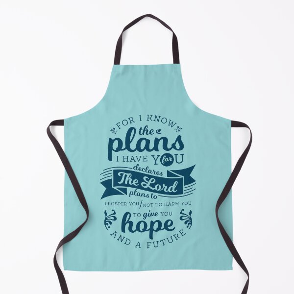 Item preview, Jeremiah 29:11 Bible Verse Typography in Navy on Mint designed and sold by Andrea Maxwell Design & Illustration.
