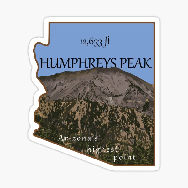 Item preview, Humphreys Peak Arizona illustration designed and sold by scrossdesigns.
