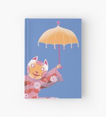 Magic Cat with Parasol Hardcover Journal