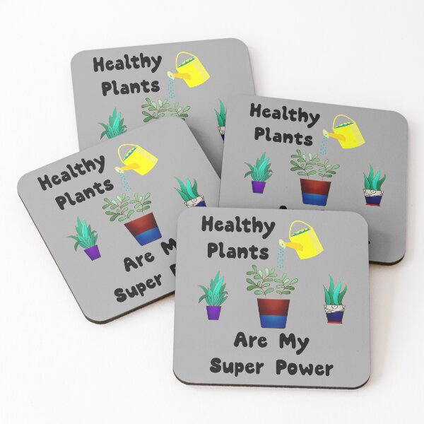 Item preview, Healthy Plants Are My Super Power- Three Plants Being Watered With A Watering Can designed and sold by Oaks Creations.