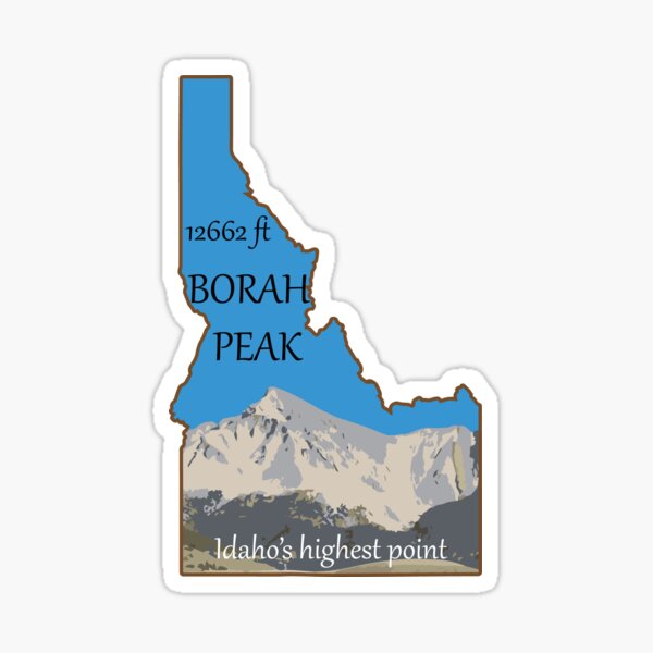 decal climbing summiting mountaineering Borah Peak summit sticker 