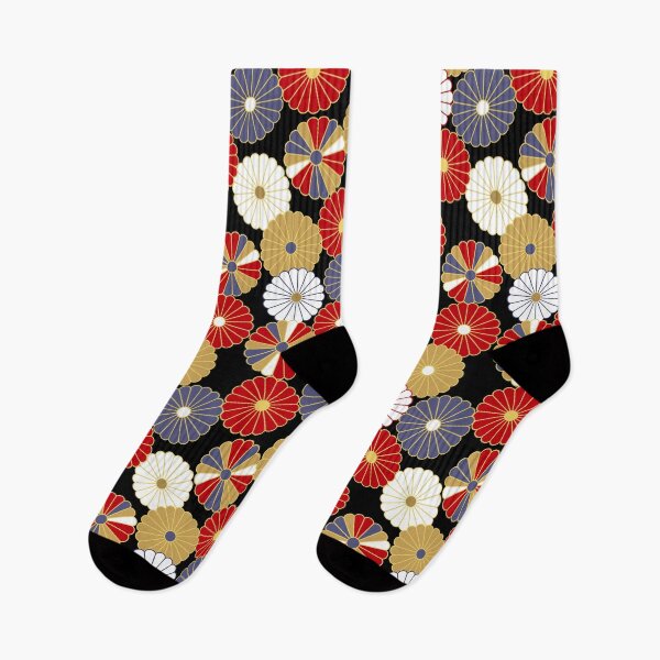 Item preview, Japanese Pattern WAGARA of KIKU MONSHO  - Japanese Chrysanthemum Crest Design.  designed and sold by monodesigns.