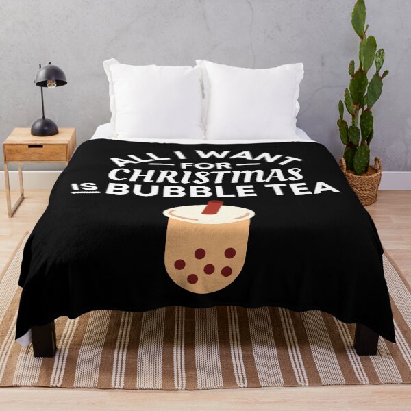 Item preview, All I Want for Christmas Is Bubble Tea- Funny Bubble Tea Puns - Christmas Gift for Bubble tea Lovers designed and sold by CaitU.