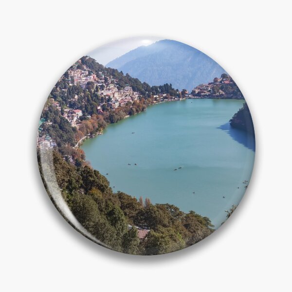 Item preview, high angle view of Nainital lake in Uttarakhand, India.  designed and sold by rajeshbac.