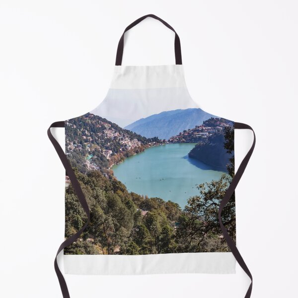 Item preview, high angle view of Nainital lake in Uttarakhand, India. designed and sold by rajeshbac.
