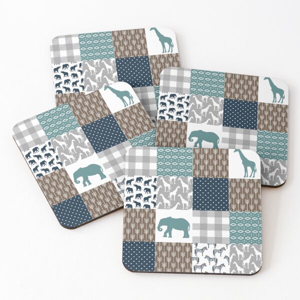 Item preview, Animal brown navy plaid cute pattern designed and sold by HarleyGarner.