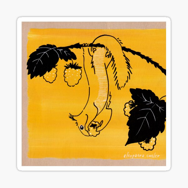 Douglas Squirrel & Salmonberry Sticker