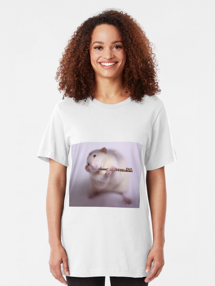 Alternate view of Playing the flute Slim Fit T-Shirt