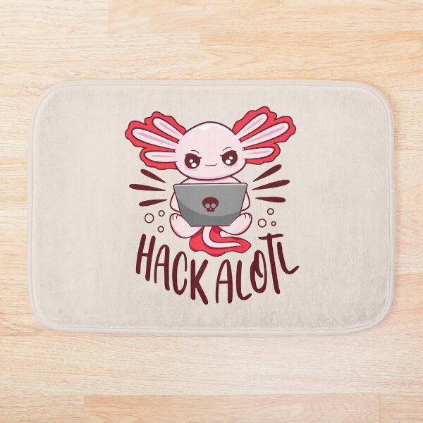 Aperçu de l'œuvre Funny Kawaii Axolotl Hacker - Salamandre de nerd de codeur mignon créée et vendue par propellerhead.