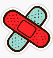 Rainbow Band-Aids Pattern Sticker