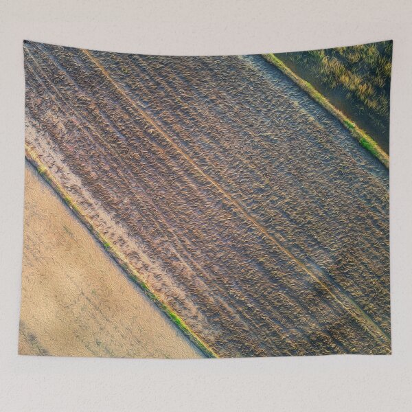 Item preview, Oil Painting of Three Rice Fields in Nakhon Sawan designed and sold by Huskyyy Designs.