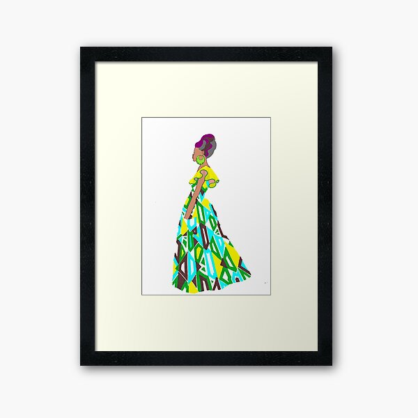 Dazzle in a dress-Nocha Framed Art Print
