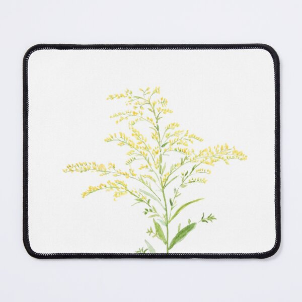 Item preview, hand painted yellow early goldenrod watercolor painting designed and sold by ColorandColor.