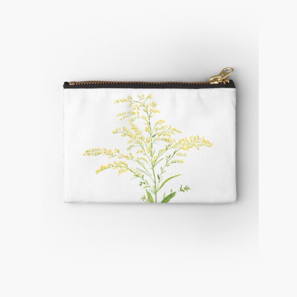 Item preview, hand painted yellow early goldenrod watercolor painting designed and sold by ColorandColor.