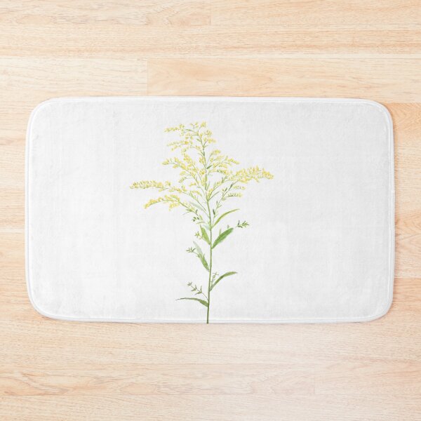 Item preview, hand painted yellow early goldenrod watercolor painting designed and sold by ColorandColor.