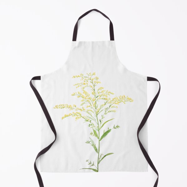 Item preview, hand painted yellow early goldenrod watercolor painting designed and sold by ColorandColor.