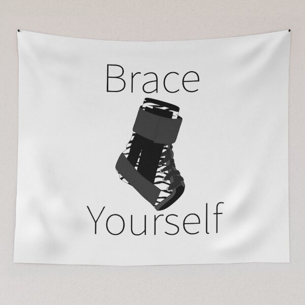 Item preview, Brace Yourself (Zebra Ankle Brace) designed and sold by nklange240.