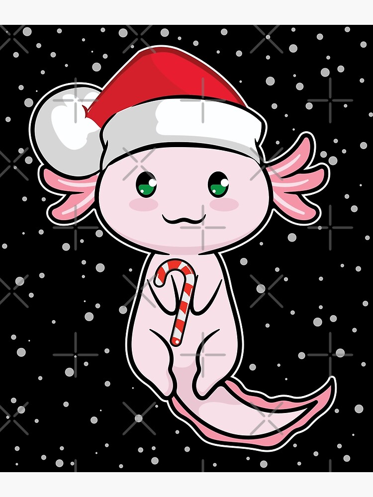 Funny Christmas Axolotl - Christmas Axolotl - Posters and Art Prints