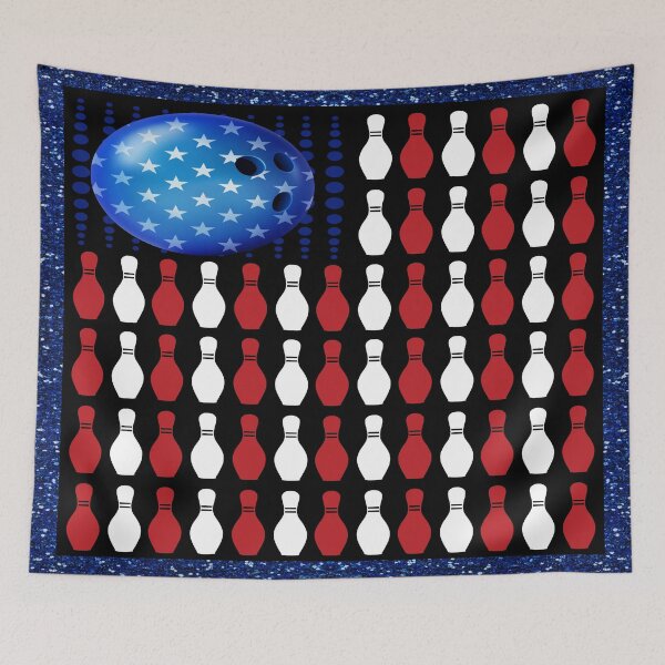 Item preview, Bowling - Ball & Pins Flag designed and sold by AlyssoCharm.