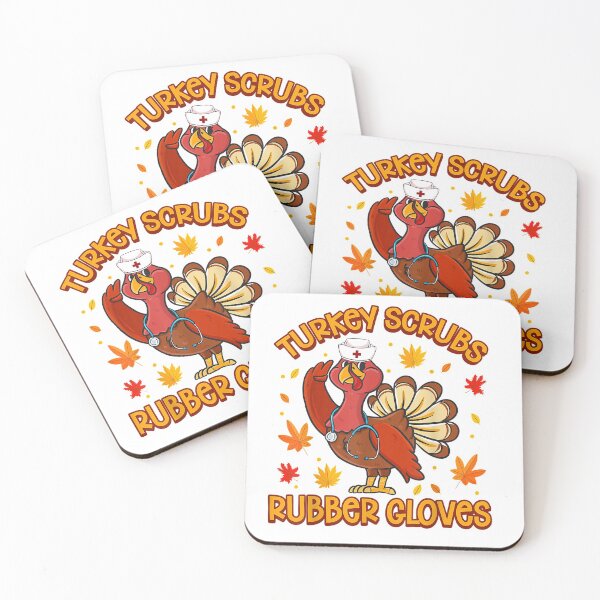 Item preview, Turkey Scrubs Rubber Gloves Funny Turkey Nurse Thanksgiving T-Shirt designed and sold by ArmbruYohann.