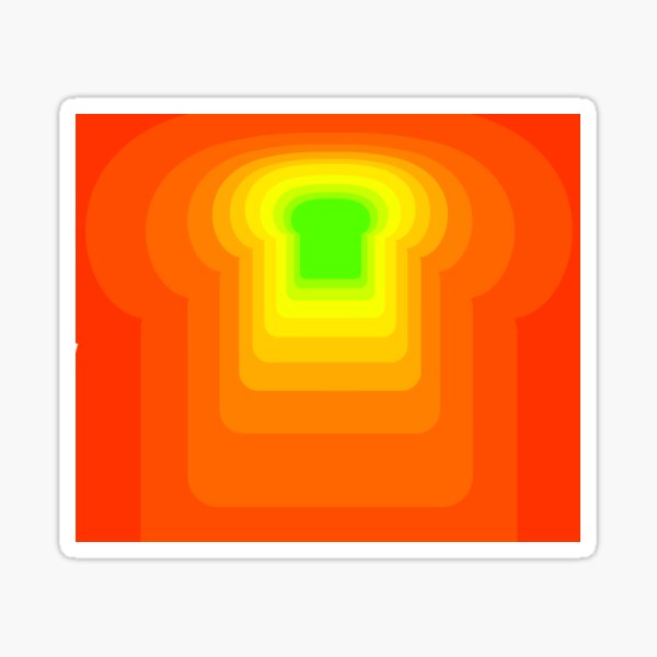 60's/70's Toast Retro Pattern Orange Sticker