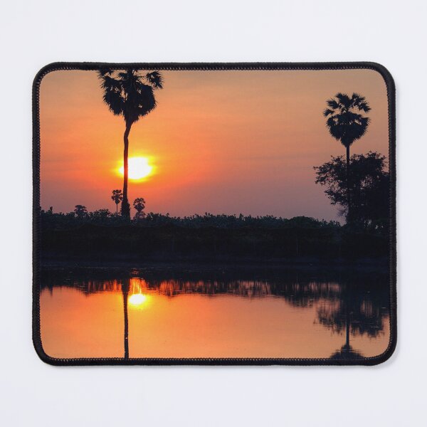 Item preview, Two Palm Tree's Reflection at Sunset in Thailand. designed and sold by Huskyyy Designs.