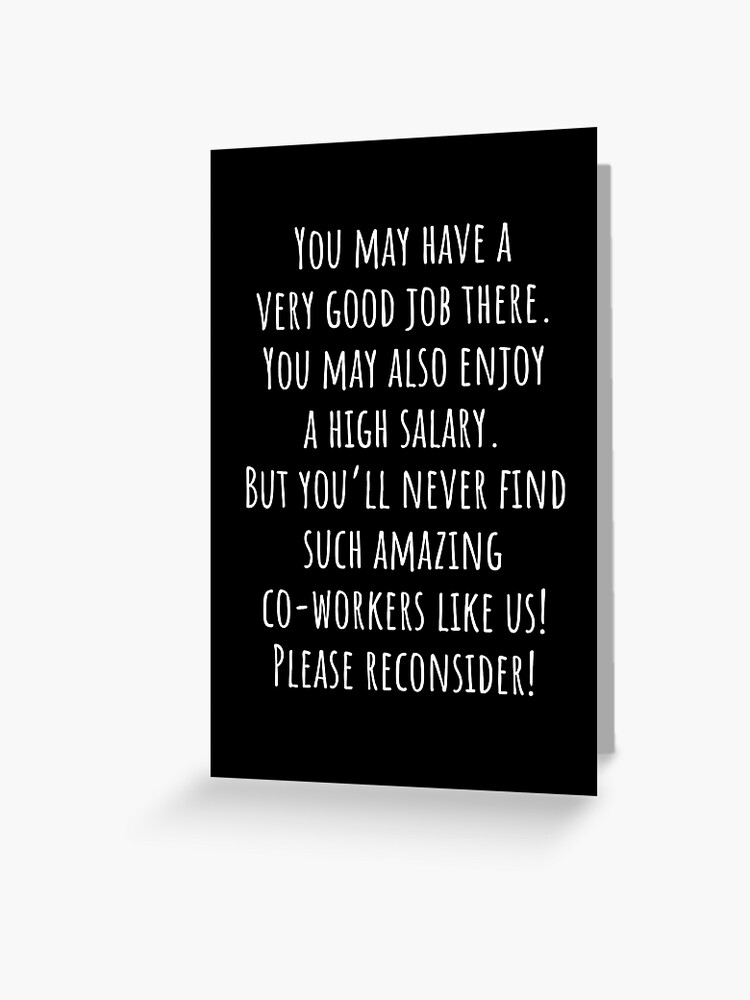 Good Luck Congrats New Job Colleague Leaving Goodbye Leaving Job Funny Card Joke Banter Office PC240 Coworker Leaving Funny New Job Card 