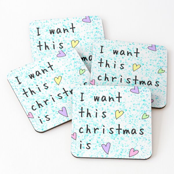 Item preview, all i want for christmas is you|christmas hearts|colourful hearts designed and sold by vyascreations.