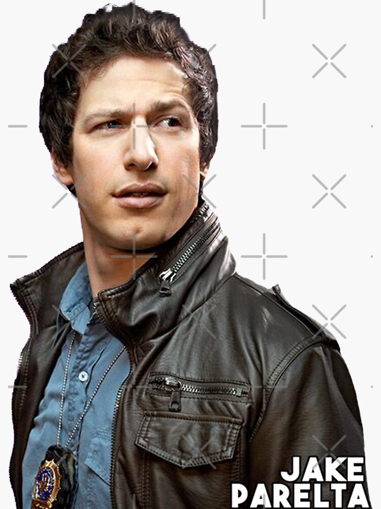 "Jake Peralta character police poster" Sticker by DonaldMaria40 Redbubble