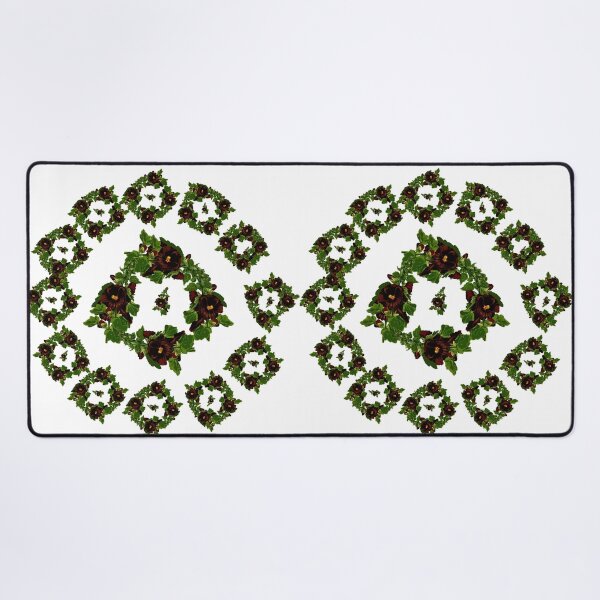 Item preview, floral art red rose with green leaves designed and sold by bano12.