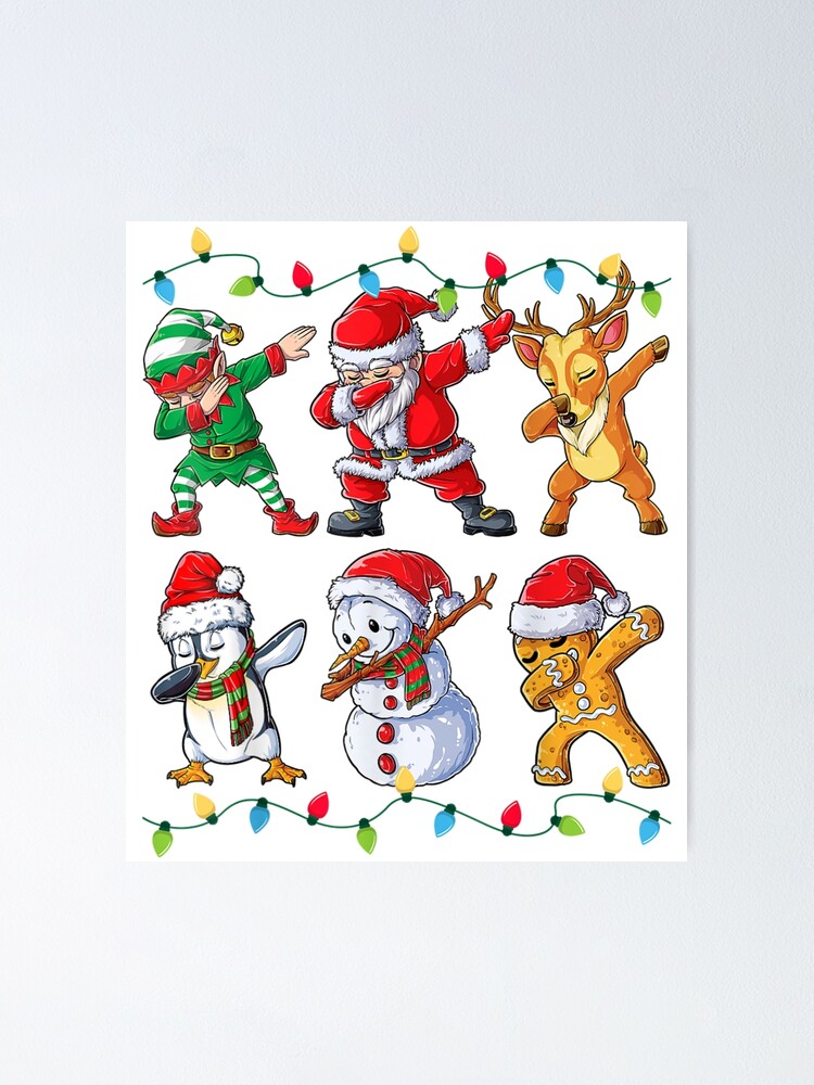 Dabbing Santa Elf Friends Christmas Kids Boys Men Xmas Gifts T-Shirt