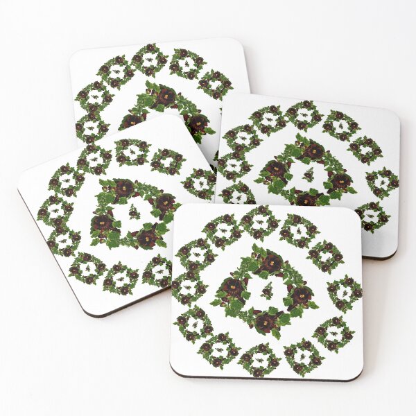Item preview, floral art red rose with green leaves designed and sold by bano12.