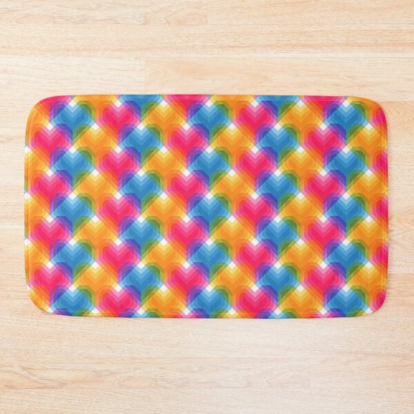 Item preview, Geometric hearts in glowing bright colours designed and sold by Irina Ivanova.
