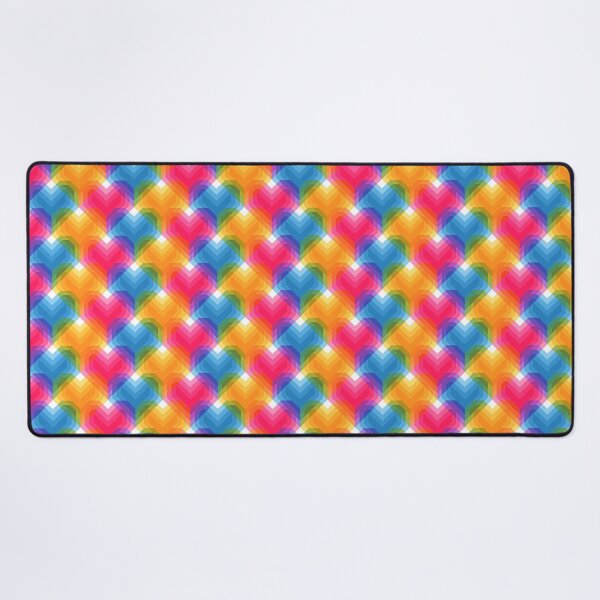 Item preview, Geometric hearts in glowing bright colours designed and sold by Irina Ivanova.