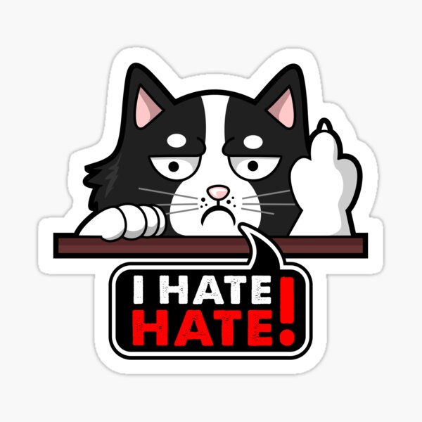 I Hate Cats Stickers for Sale