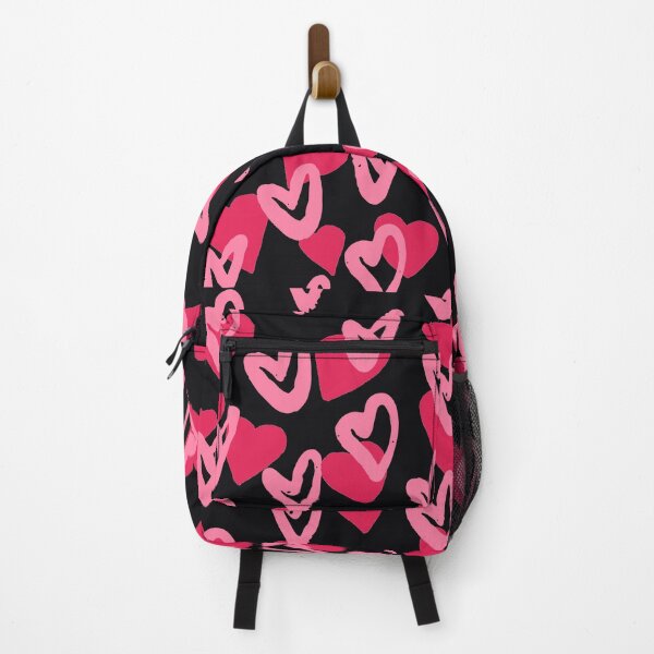 Item preview, Pink Hearts on Black Background designed and sold by GasconyPassion.
