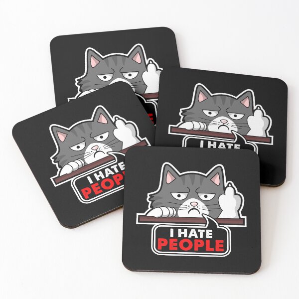 Item preview, Nope-Cat I hate people designed and sold by Toony-Stuff.