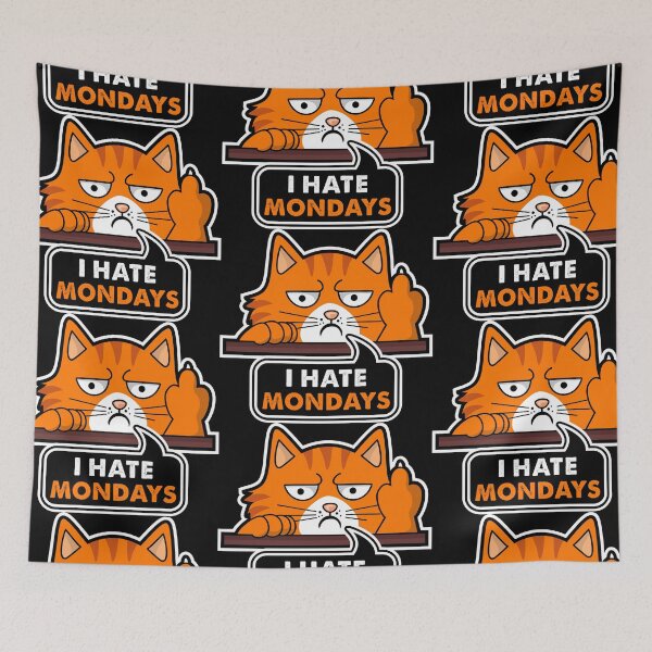 Item preview, Nope-Cat I hate Mondays designed and sold by Toony-Stuff.