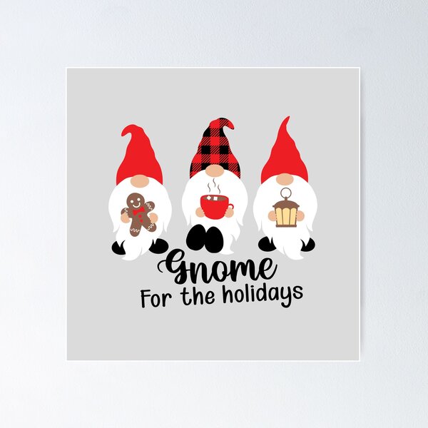 Holiday Candy Cane Gnome Merry Christmas Gift Tags - Printable