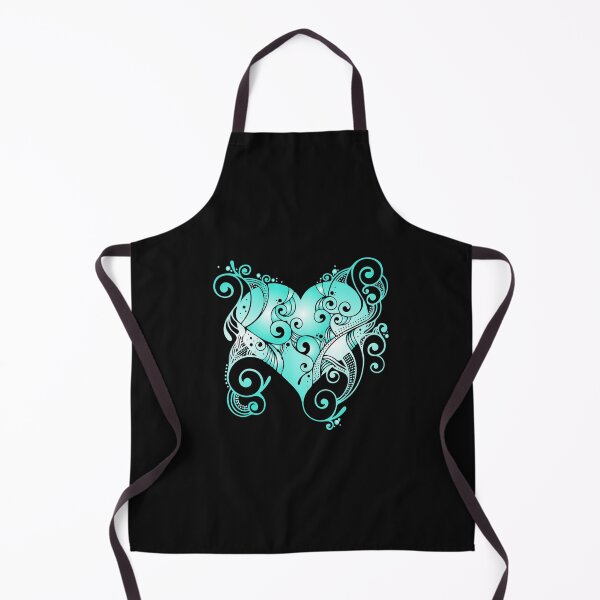 Item preview, Cute Fancy Art Turquoise Silhouette Love Heart designed and sold by rawlingspryoxny.