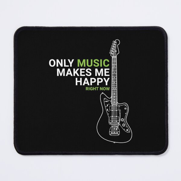 Item preview, Only Music Makes Me Happy Offset Style Electric Guitar Outline designed and sold by nightsworthy.